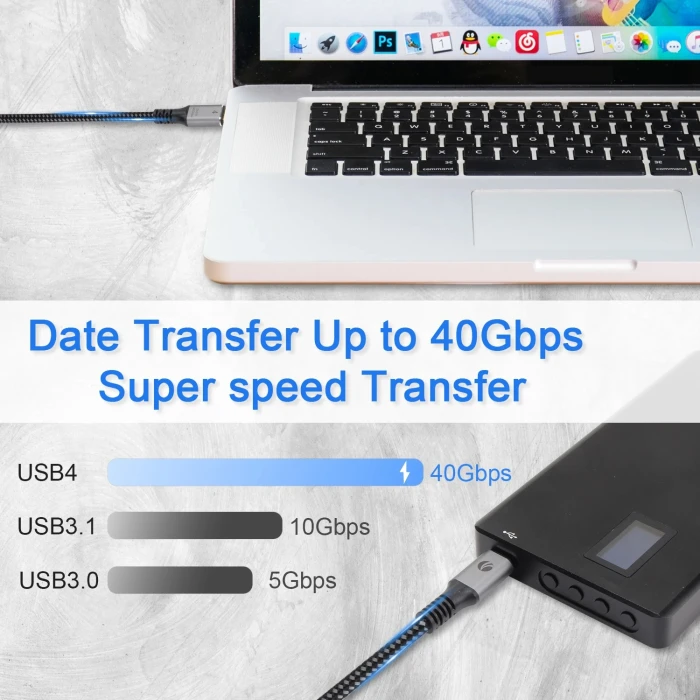 VCom USB-C 40Gbps 240W - 1.2m