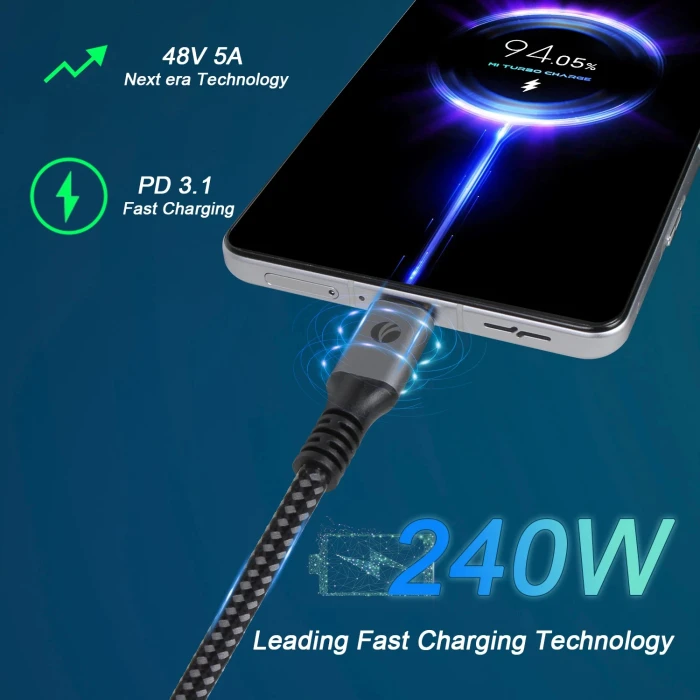 VCom USB-C 40Gbps 240W - 1.2m