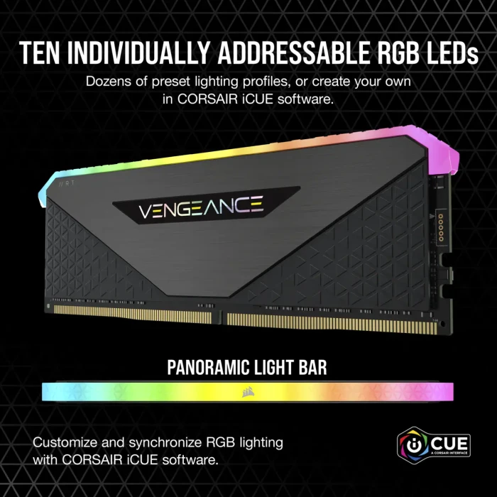 Corsair VENGEANCE RGB RT 16GB(2x8GB) DDR4 3600MHz CL18