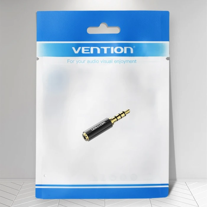 Vention адаптер Adapter Audio 3.5mm M / 2.5mm F  Black Metal - BFBB0