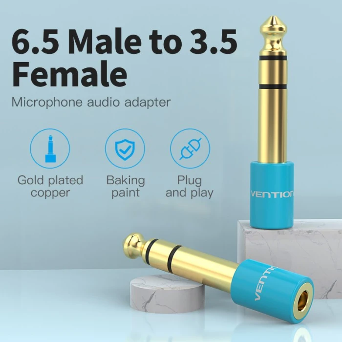 Vention адаптер Adapter Audio 6.5mm M / 3.5mm F - Blue - VAB-S01-L