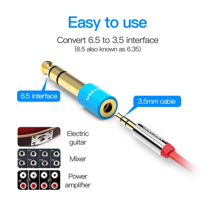 Vention адаптер Adapter Audio 6.5mm M / 3.5mm F - Blue - VAB-S01-L