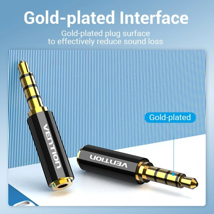 Vention адаптер Adapter Audio 3.5mm M / 2.5mm F  Black Metal - BFBB0
