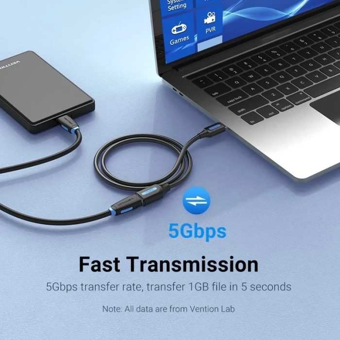 Vention Удължител USB-A 5Gbps - 5.0m