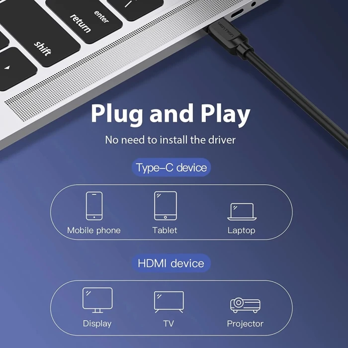 Vention USB-C > HDMI 4K - 1.5m
