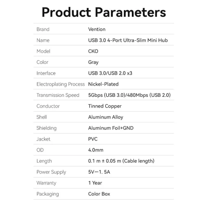 Vention CKOHB 4 x USB-A