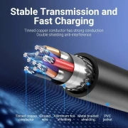 Vention USB micro-B > USB-A - 0.25m