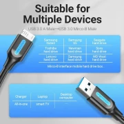 Vention USB micro-B > USB-A - 0.25m