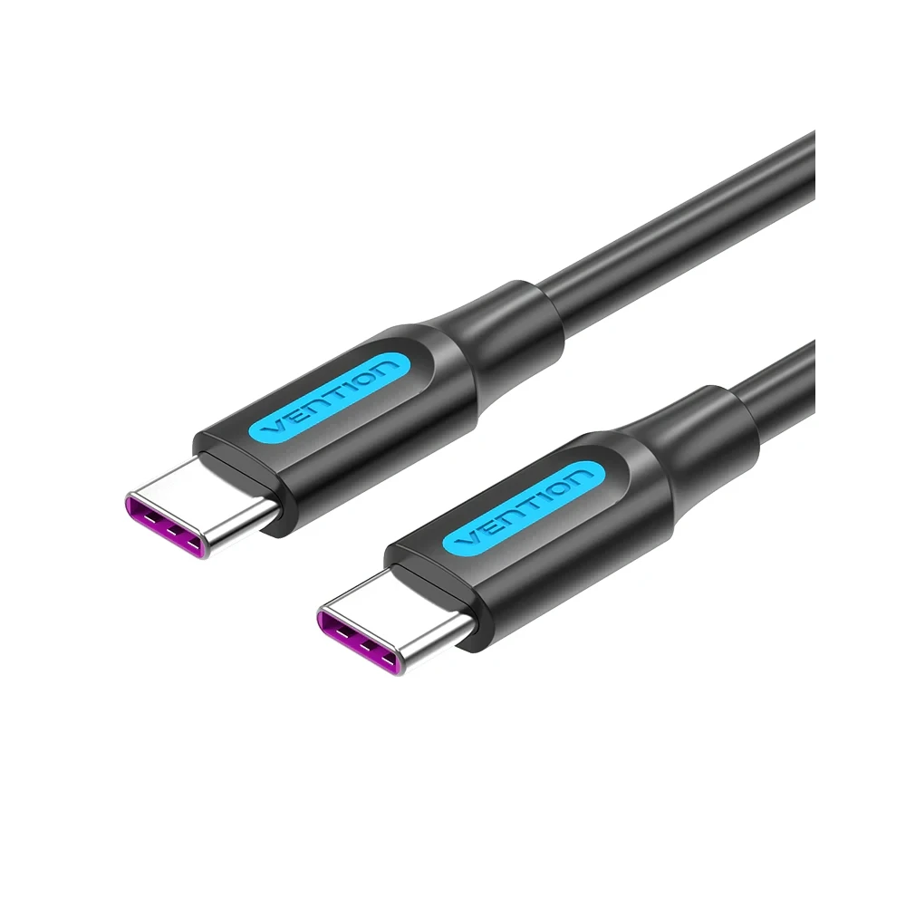 Vention Кабел USB 2.0 Type-C to Type-C - 2M Black 5A Fast Charge - COTBH