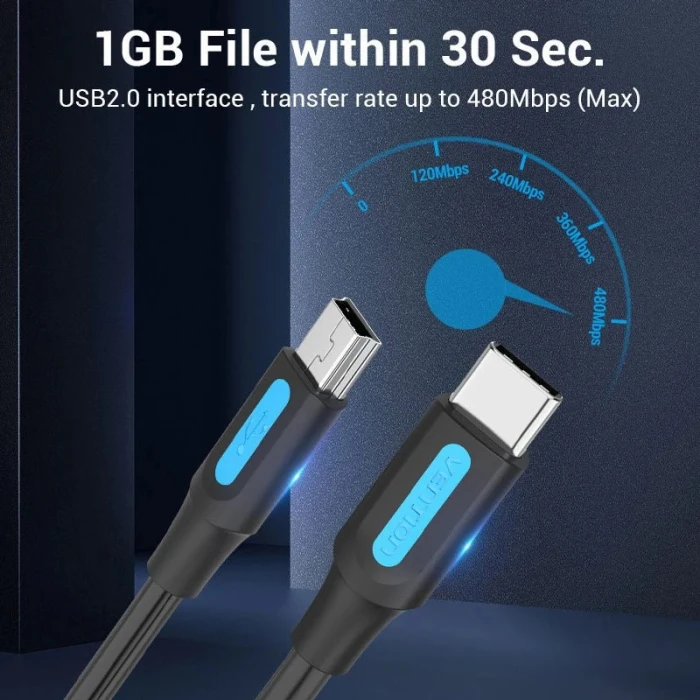 Vention USB-C > mini-USB 2.0 - 0.50m