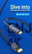 Vention кабел DisplayPort to HDMI 3.0m