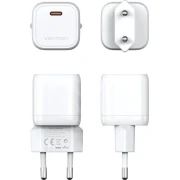 Vention Универсално зарядно за стена Charger Wall GaN - USB Type-C 30W White - FAKW0-EU