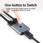 Vention Разклонител превключвател HDMI 2.0 Switcher/Splitter 2-Port Bi-Direction - Silver Aluminium - AFUH0