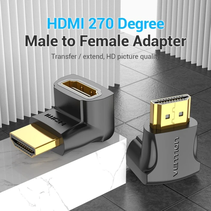Vention Адаптер Adapter HDMI Right Angle 270 Degree M/F - AINB0