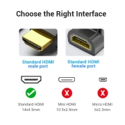Vention Адаптер Adapter HDMI Right Angle 90 Degree M/F - AIOB0