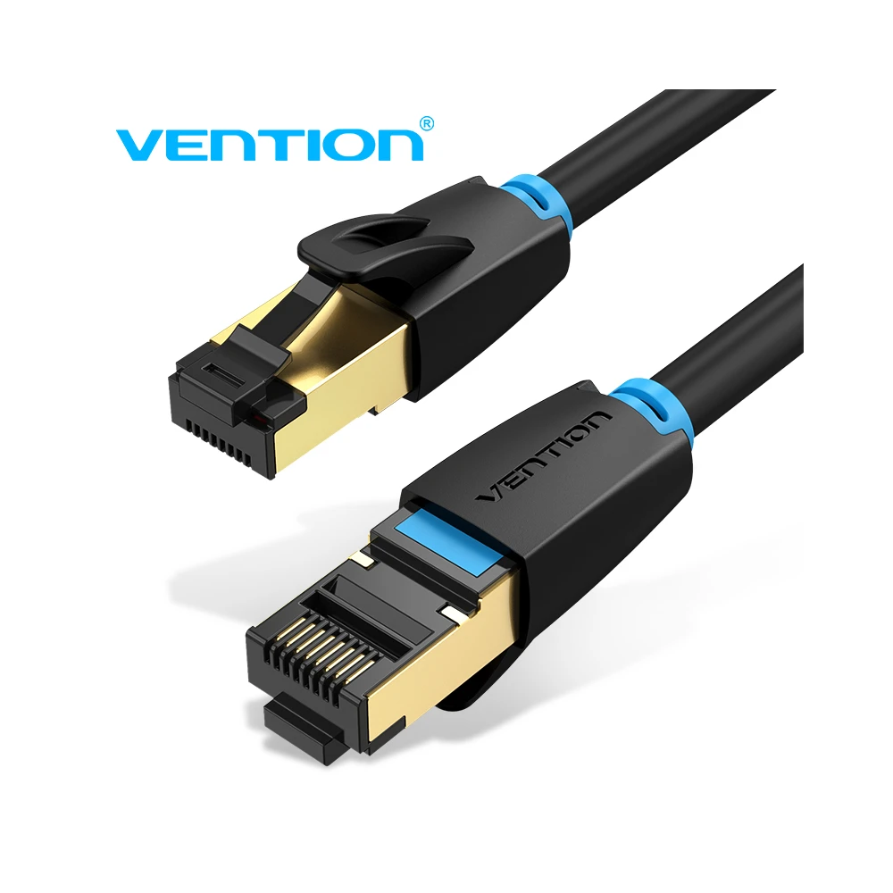 Vention Кабел LAN SFTP Cat.8 Patch Cable - 1.5M Black 40Gbps - IKABG