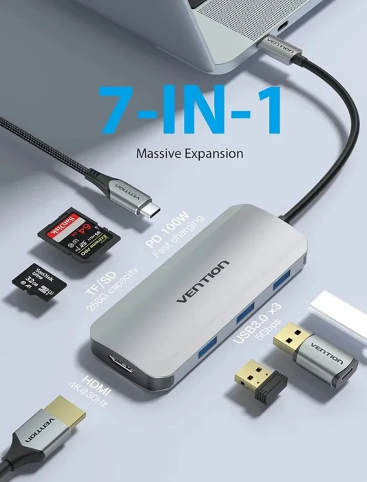 Vention TOJHB 7in1 USB-C