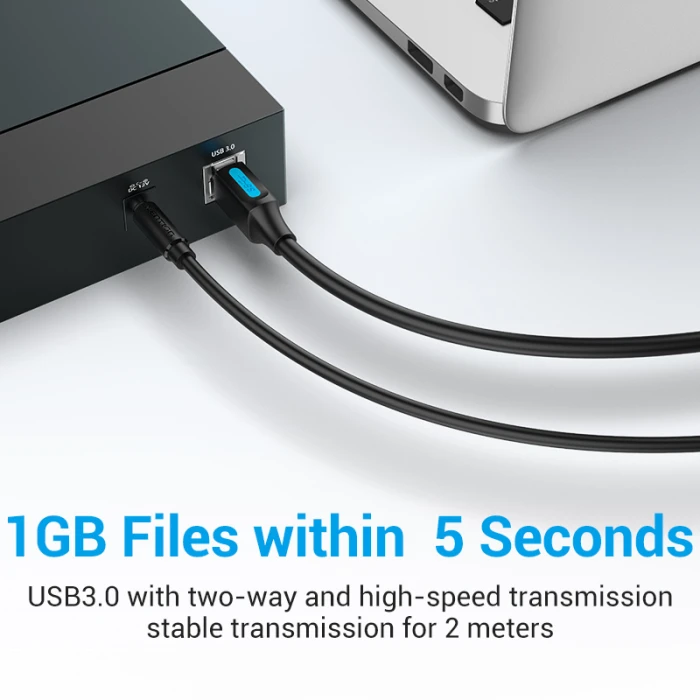 Vention Кабел USB 3.0 AM / BM - 1.5M Black - COOBG