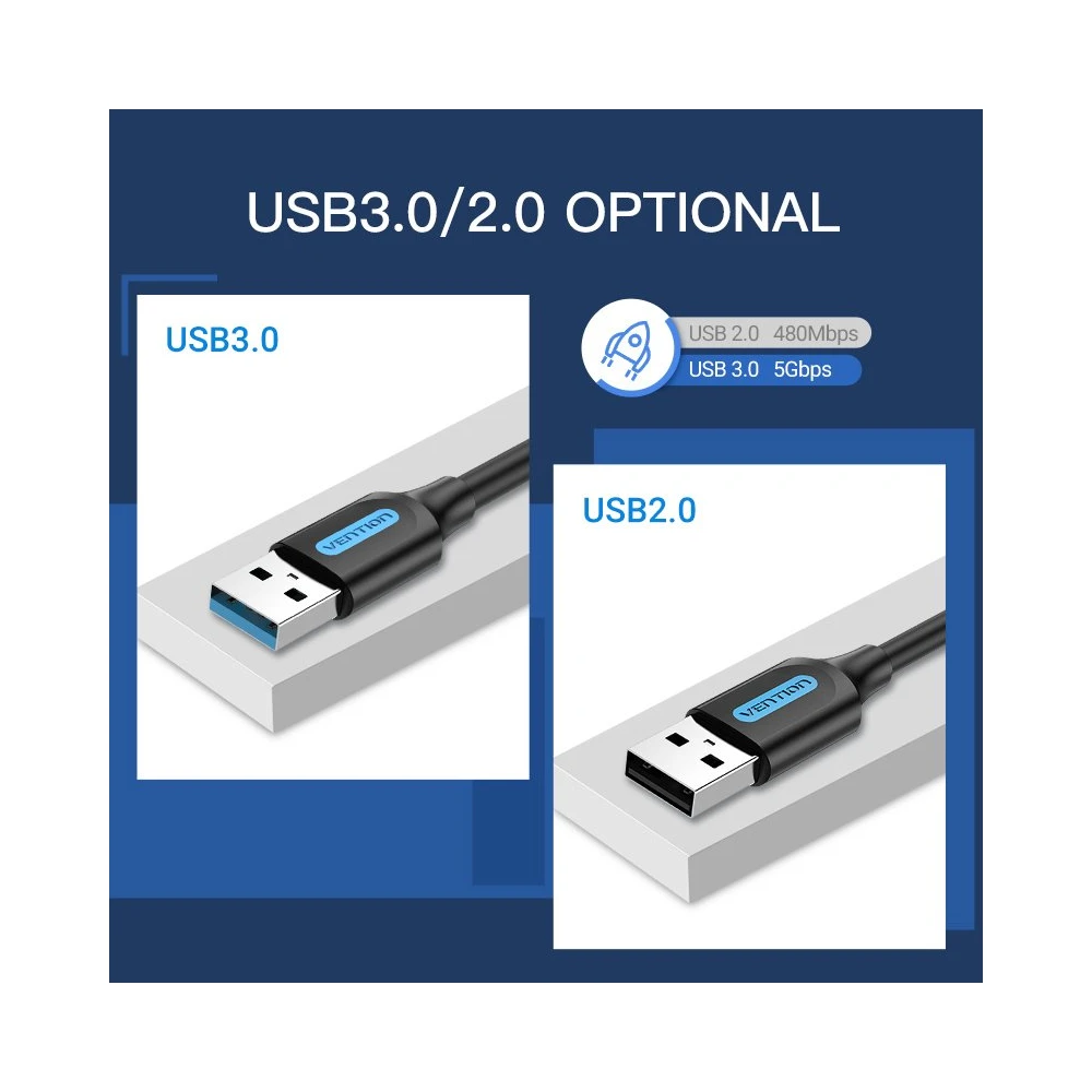 Vention Кабел USB 3.0 AM / AM - 1.5M Black - CONBG