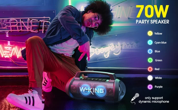 W-King Блутут парти колонка D10 Black - 70W