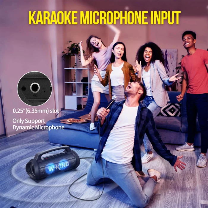 W-King Блутут парти колонка D10 Black - 70W