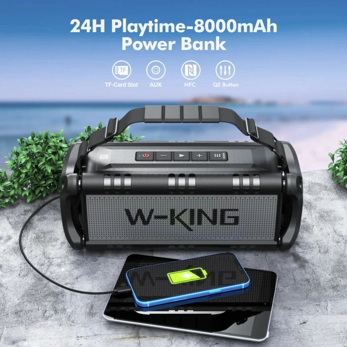 W-King Блутут колонка D8 Black - 50W