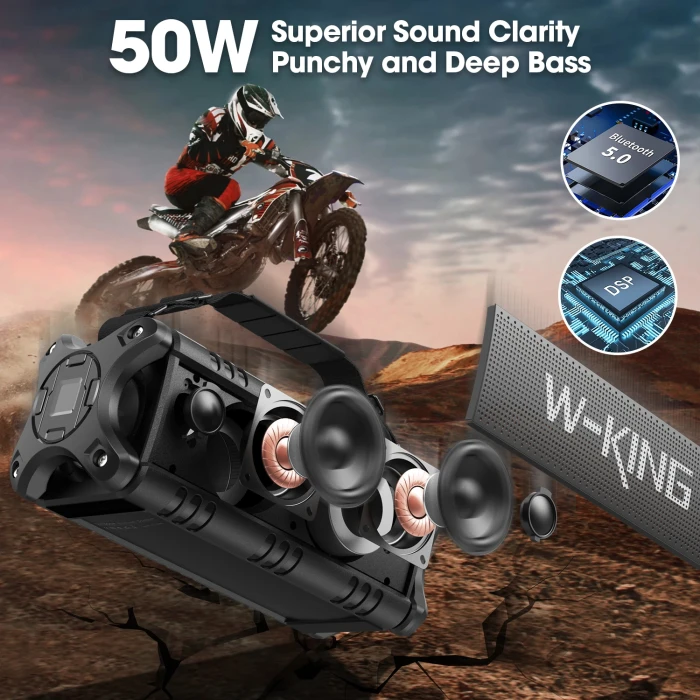 W-King Блутут колонка D8 Black - 50W