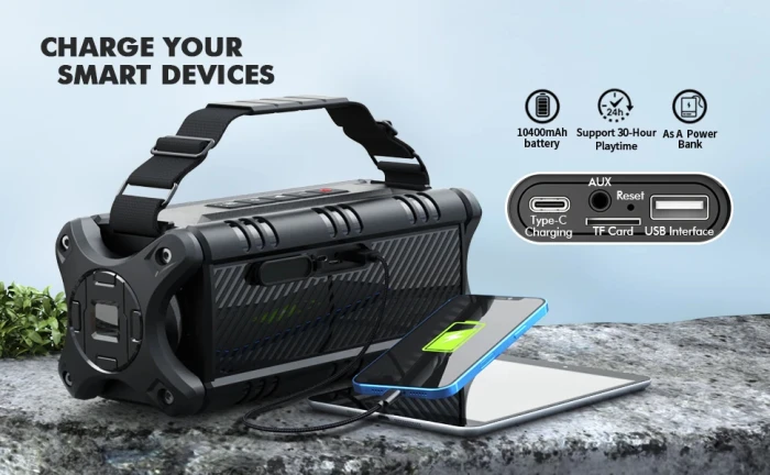 W-King Блутут колонка D8 Black - 50W
