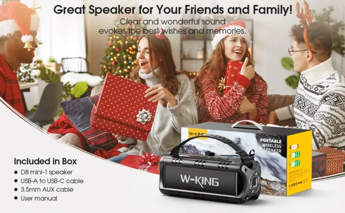 W-King Блутут колонка D8 Mini Black - 30W