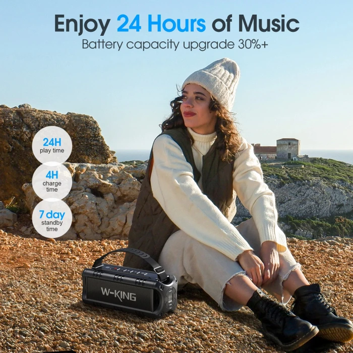 W-King Блутут колонка D8 Mini Black - 30W