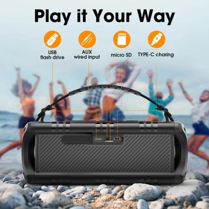 W-King Блутут колонка D8 Mini Black - 30W