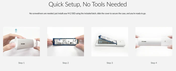 D-Link DSP-111 M.2 NVMe USB-C