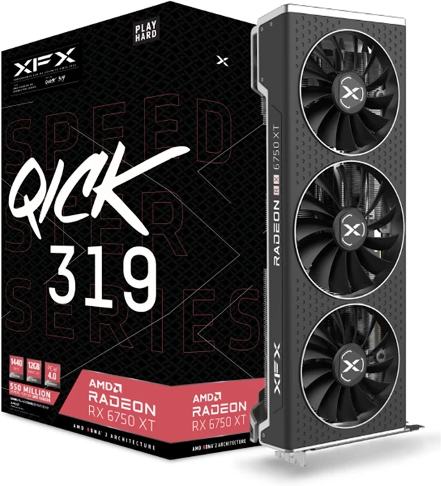 XFX SPEEDSTER QICK 319 Radeon RX 6750 XT Core Gaming 12G