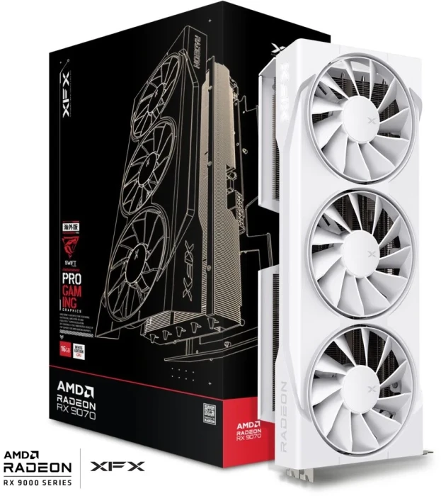 XFX Swift RX 9070 OC White Triple Fan