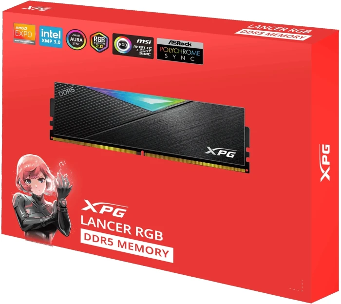 32GB (2x16) DDR5-7200 CL34 XPG LANCER RGB BLACK EXPO & XMP