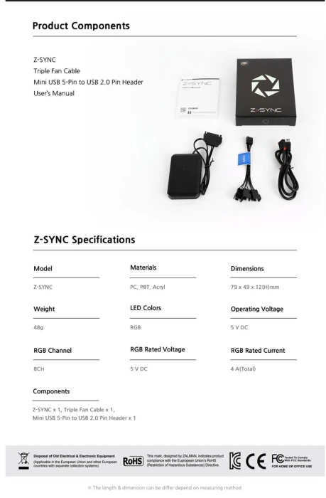 Zalman Z-SYNC 8ch aRGB