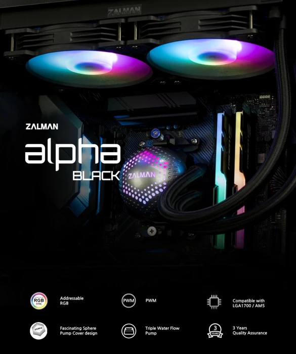 Zalman ALPHA 36 BLACK ARGB