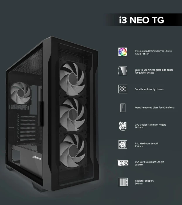 Zalman I3 NEO TG Black