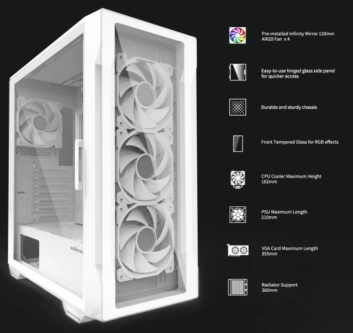 Zalman i3 NEO TG White