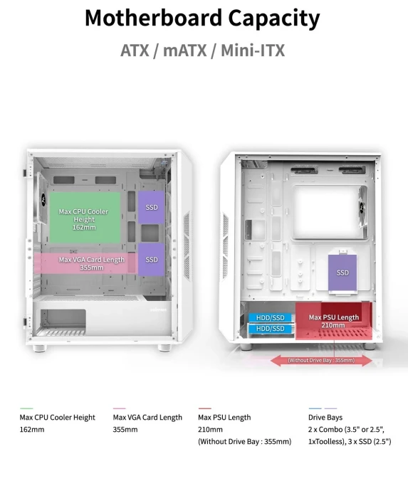 Zalman I3 NEO White Fixed RGB