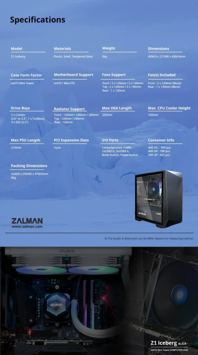 Zalman Z1 Iceberg Black