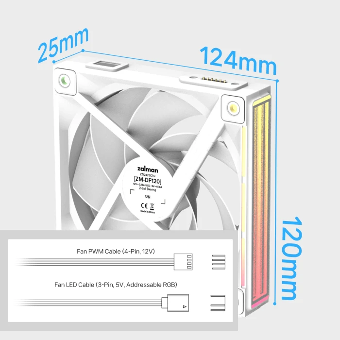 ZALMAN ZM-DF120 - 3in1 White