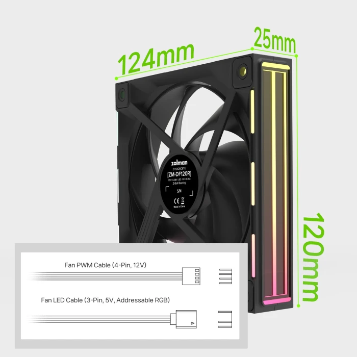 ZALMAN ZM-DF120R Reverse - Black