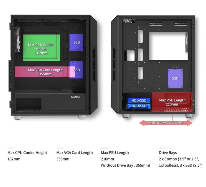 Zalman I3 NEO Black Fixed RGB