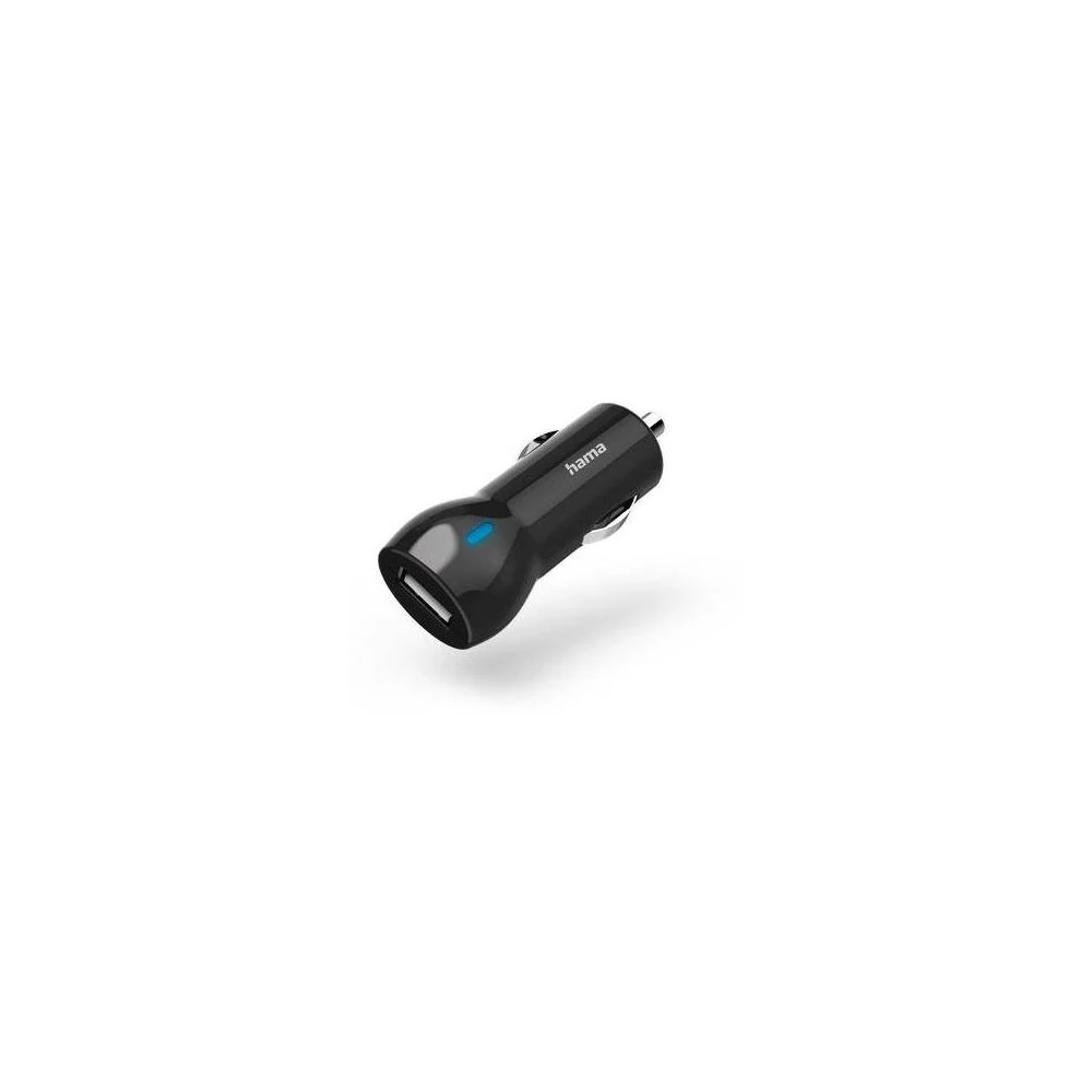 Зарядно за кола Hama, USB-A, 12 W, Черно